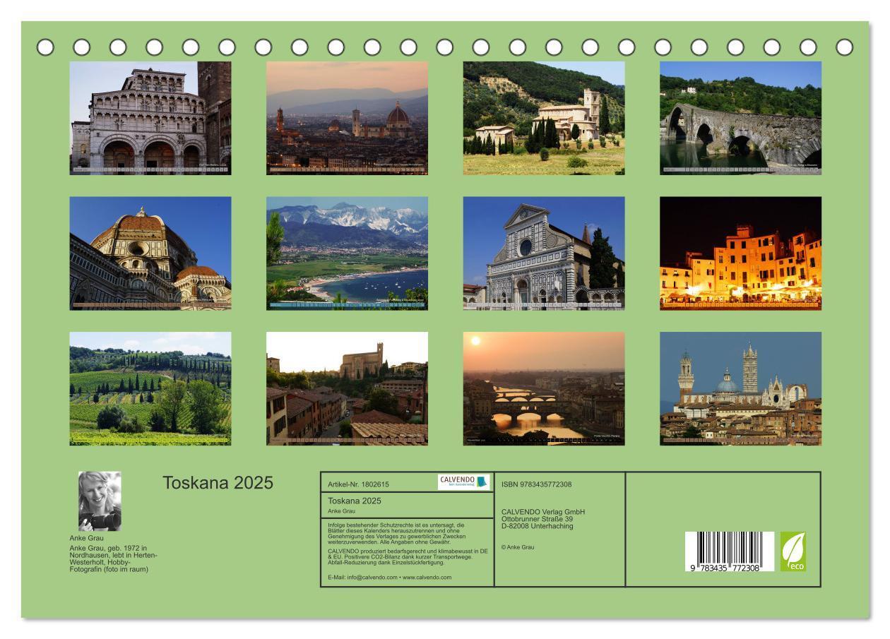 Bild: 9783435772308 | Toskana 2025 (Tischkalender 2025 DIN A5 quer), CALVENDO Monatskalender