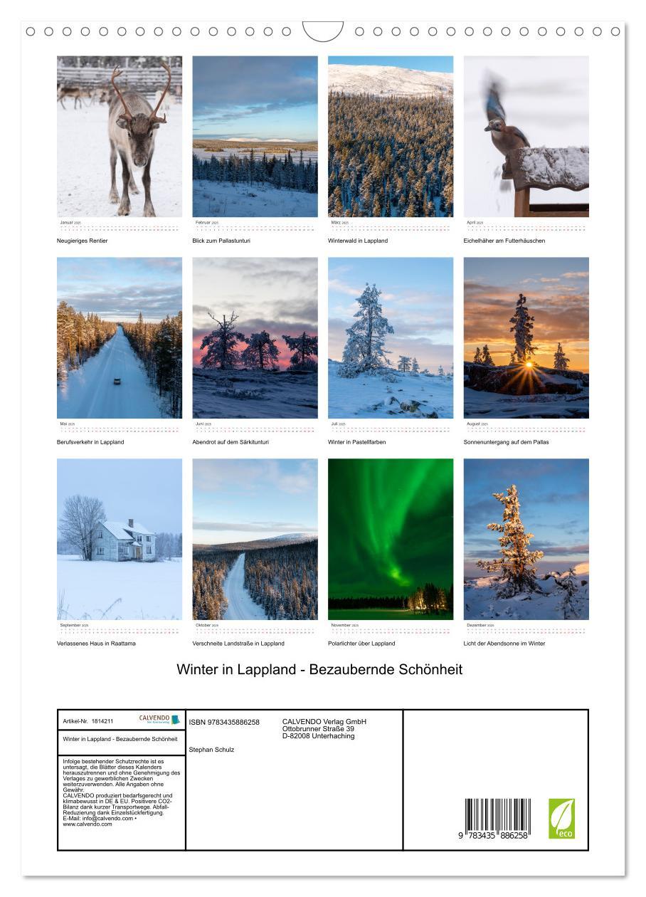 Bild: 9783435886258 | Winter in Lappland - Bezaubernde Schönheit (Wandkalender 2025 DIN...