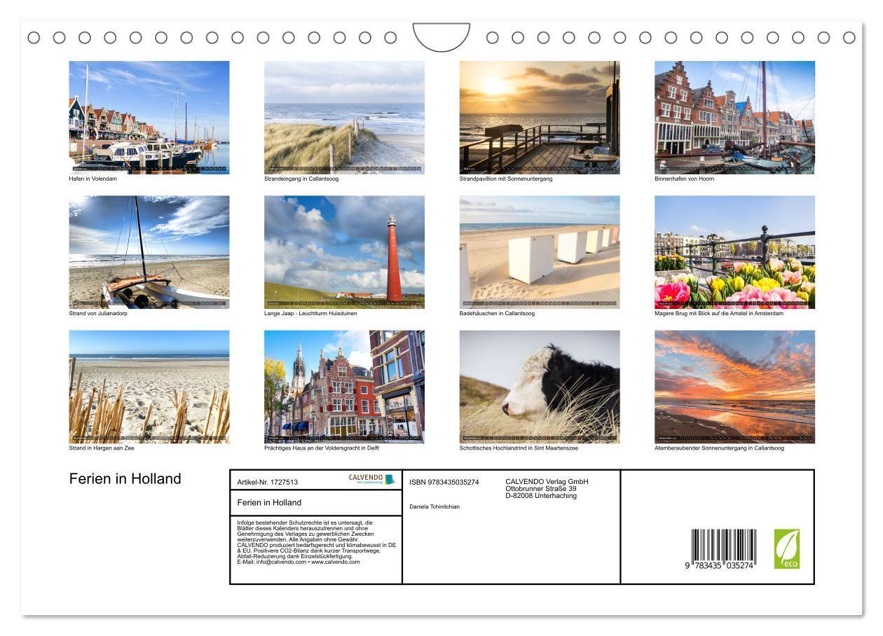 Bild: 9783435035274 | Ferien in Holland (Wandkalender 2025 DIN A4 quer), CALVENDO...