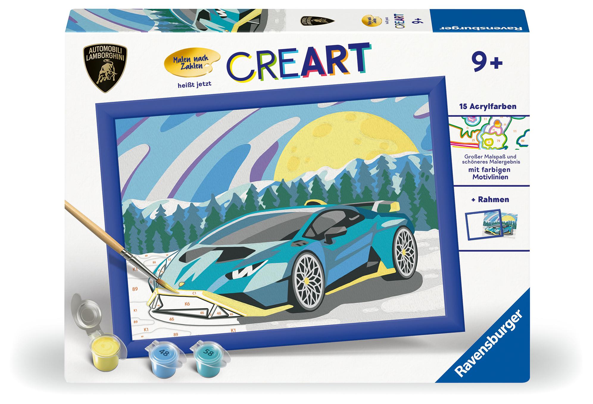 Cover: 4005556239597 | Ravensburger CreArt 23959 - Blauer Lamborghini - Malen nach Zahlen...