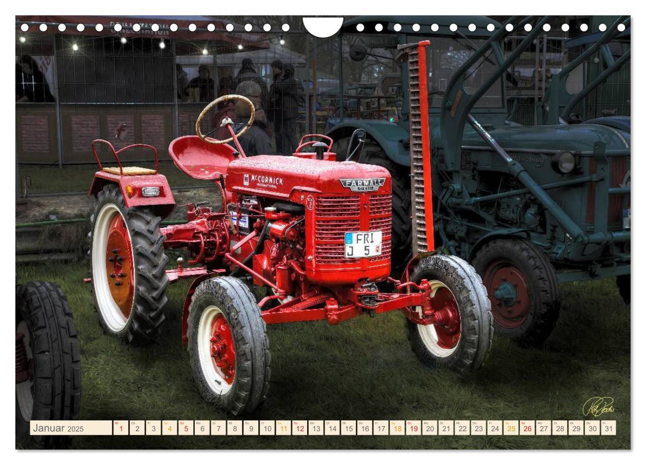 Bild: 9783435609710 | Oldtimer - Traktoren für Liebhaber (Wandkalender 2025 DIN A4 quer),...