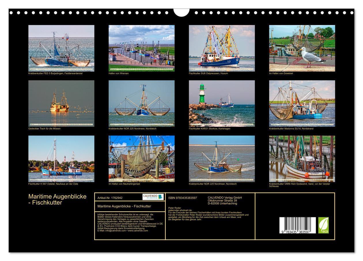 Bild: 9783435383597 | Maritime Augenblicke - Fischkutter (Wandkalender 2025 DIN A3 quer),...