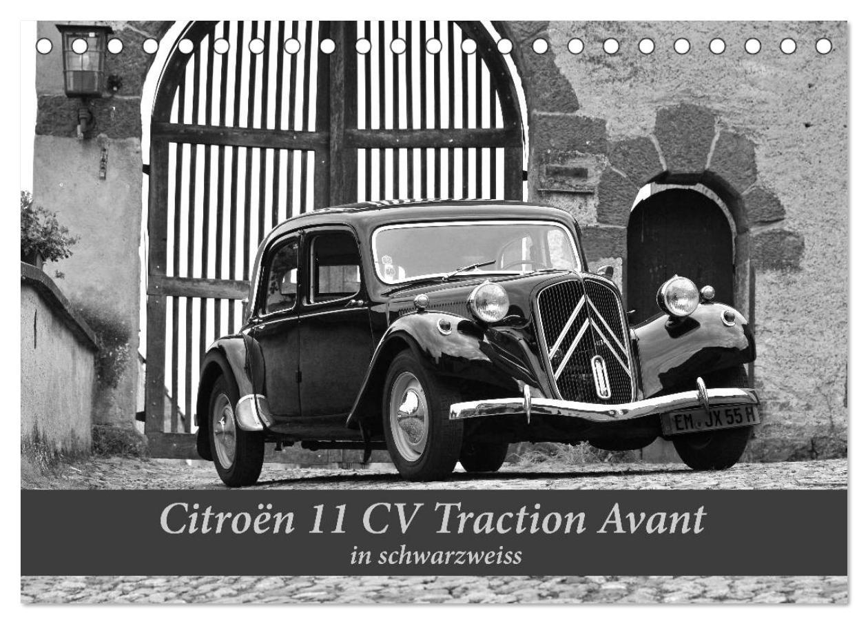 Cover: 9783435436118 | Citroën 11 CV Traction Avant in schwarzweiss (Tischkalender 2025...