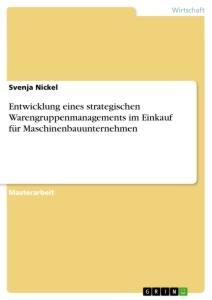 Cover: 9783346580146 | Entwicklung eines strategischen Warengruppenmanagements im Einkauf...