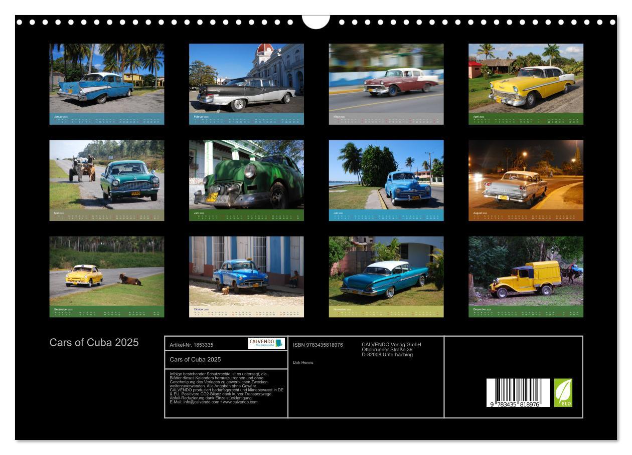 Bild: 9783435818976 | Cars of Cuba 2025 (Wandkalender 2025 DIN A3 quer), CALVENDO...