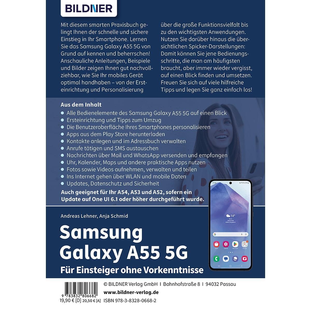 Rückseite: 9783832806682 | Samsung Galaxy A55 5G - Für Einsteiger ohne Vorkenntnisse | Schmid