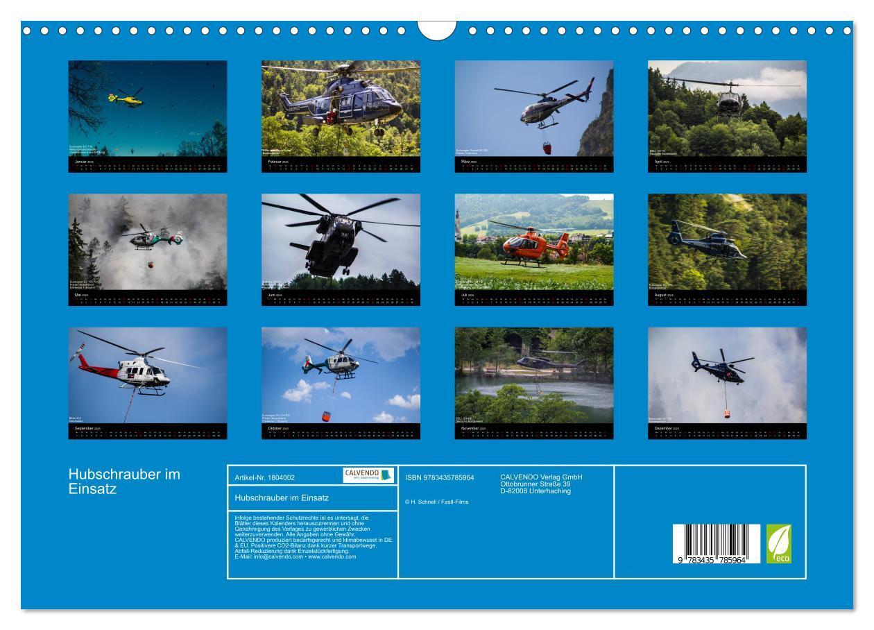 Bild: 9783435785964 | Hubschrauber im Einsatz (Wandkalender 2025 DIN A3 quer), CALVENDO...