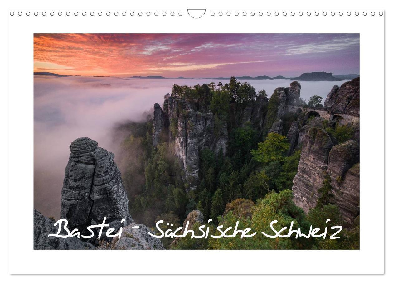 Cover: 9783435840823 | Bastei - Sächsische Schweiz (Wandkalender 2025 DIN A3 quer),...