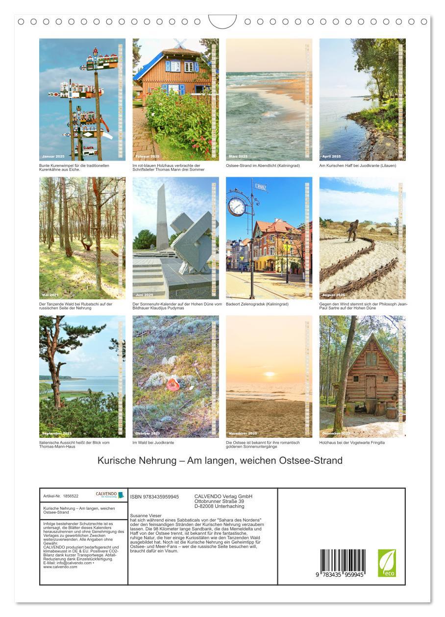 Bild: 9783435959945 | Kurische Nehrung ¿ Am langen, weichen Ostsee-Strand (Wandkalender...