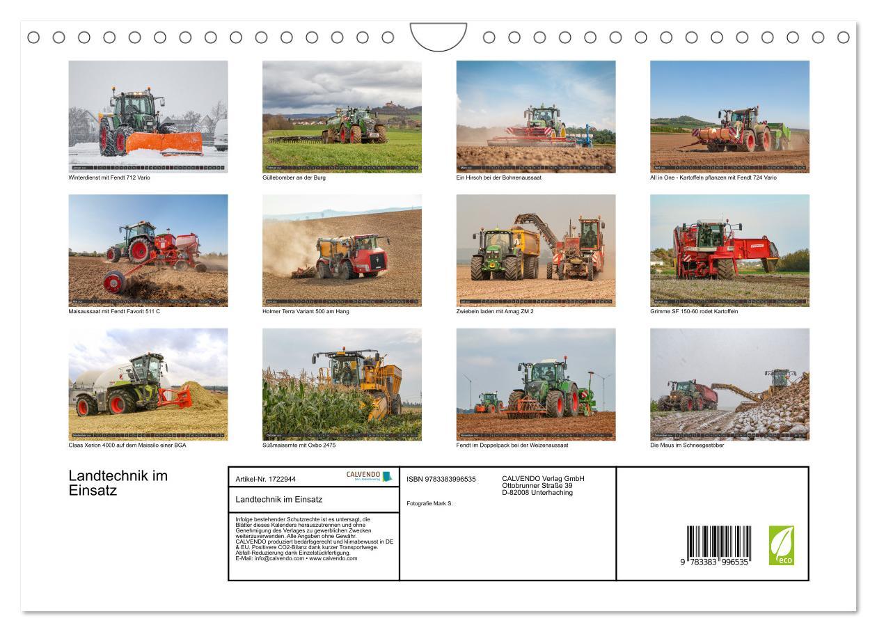 Bild: 9783383996535 | Landtechnik im Einsatz (Wandkalender 2025 DIN A4 quer), CALVENDO...