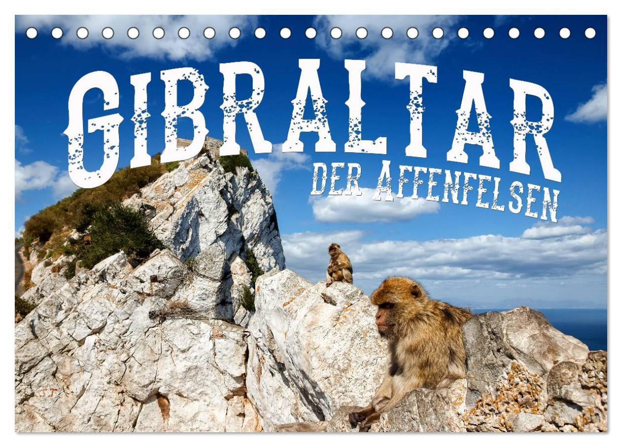 Cover: 9783435492879 | Gibraltar - der Affenfelsen (Tischkalender 2025 DIN A5 quer),...