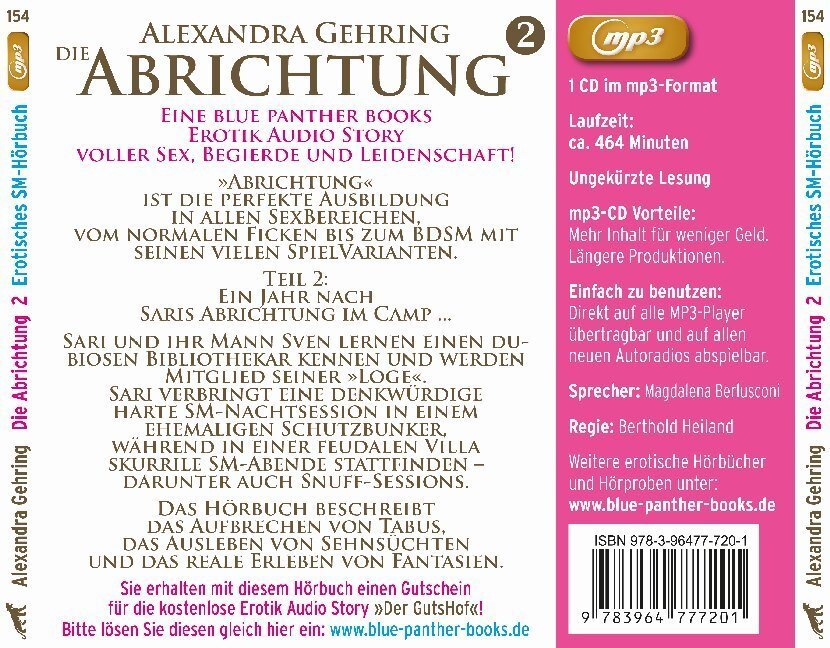 Bild: 9783964777201 | Die Abrichtung 2 Erotik SM-Audio Story Erotisches SM-Hörbuch MP3CD,...