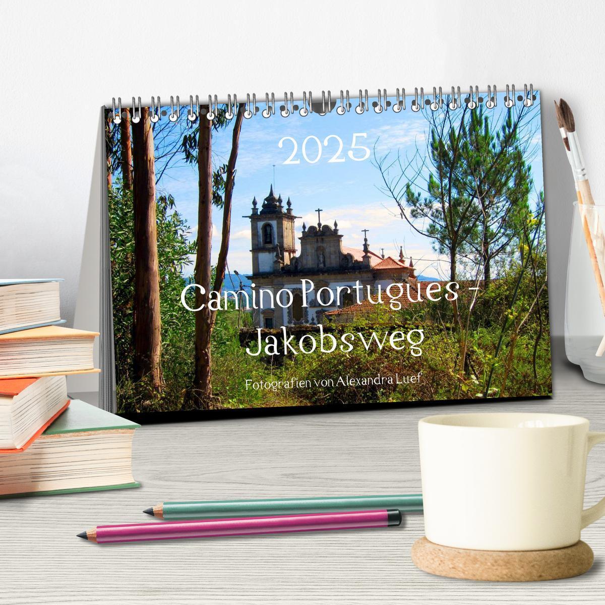 Bild: 9783435557042 | Camino Portugues - Jakobsweg (Tischkalender 2025 DIN A5 quer),...