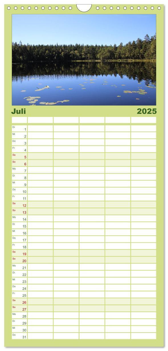 Bild: 9783457120439 | Familienplaner 2025 - Schweden 2025 mit 5 Spalten (Wandkalender, 21...