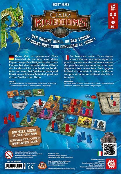 Bild: 7640142762690 | Claim Kingdoms (Spiel) | Spiel | 646269 | Deutsch | 2021