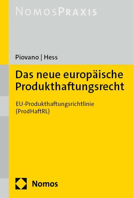 Cover: 9783756007028 | Das neue europäische Produkthaftungsrecht | Christian Piovano (u. a.)