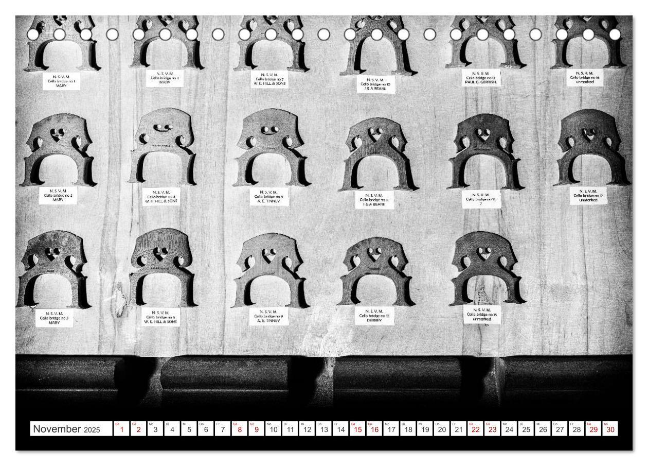 Bild: 9783435432387 | Geigenbau (Tischkalender 2025 DIN A5 quer), CALVENDO Monatskalender