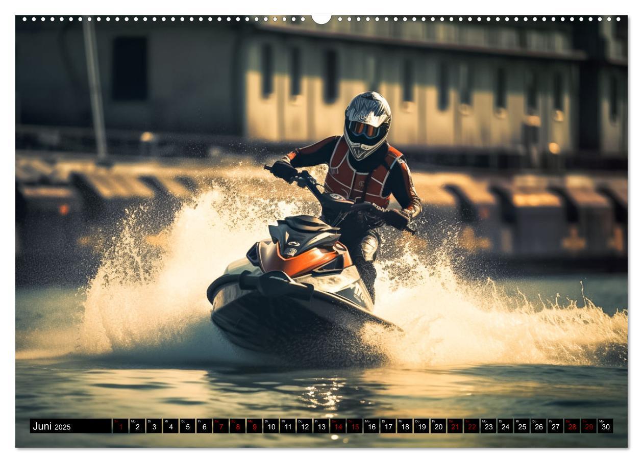 Bild: 9783383909641 | Jetski Power (Wandkalender 2025 DIN A2 quer), CALVENDO Monatskalender