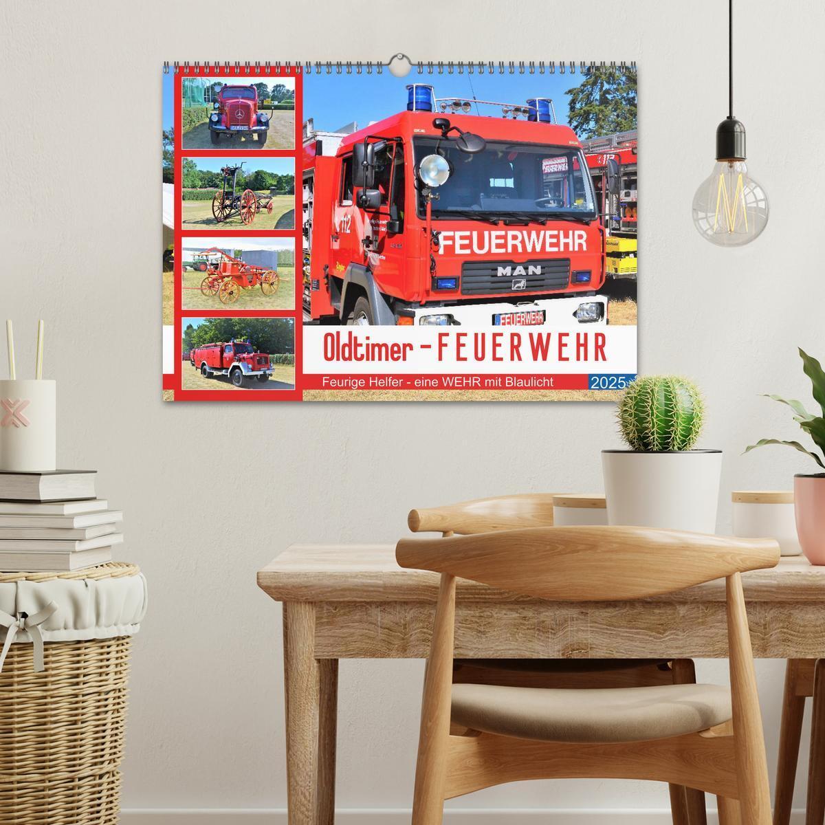 Bild: 9783435213177 | Oldtimer-FEUERWEHR (Wandkalender 2025 DIN A3 quer), CALVENDO...