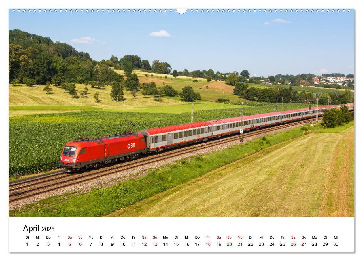 Bild: 9783435034772 | Eisenbahn in Deutschland (Wandkalender 2025 DIN A2 quer), CALVENDO...