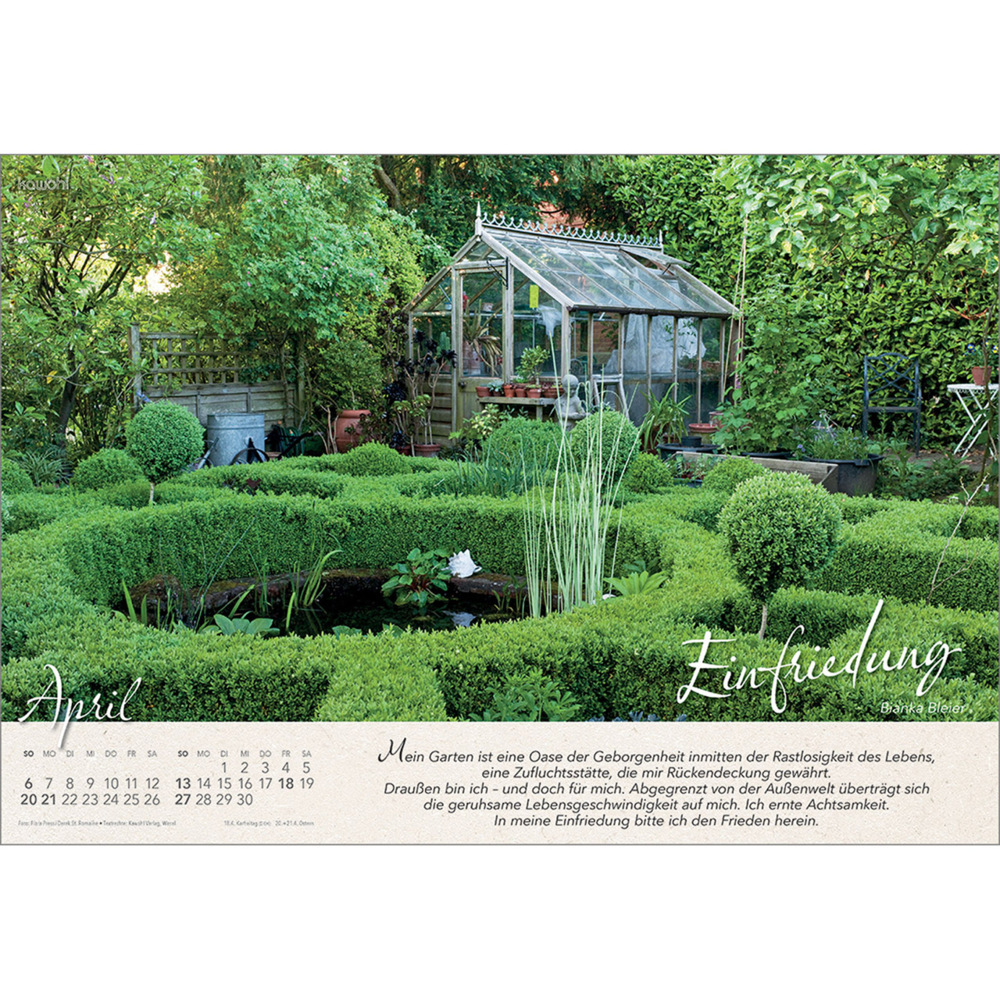 Bild: 9783754808054 | Wo Himmel und Erde sich berühren 2025 | Gartenkalender | Bianka Bleier