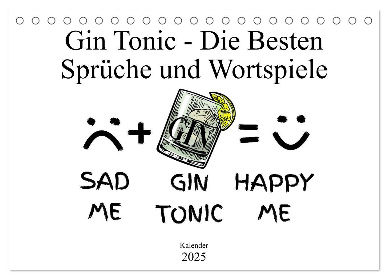 Cover: 9783435289752 | Gin &amp; Tonic Die Besten Sprüche und Wortspiele (Tischkalender 2025...