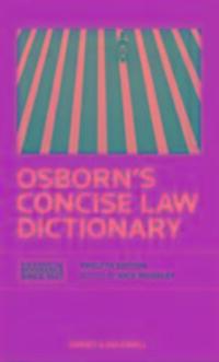 Cover: 9780414023208 | Osborn's Concise Law Dictionary | Mick Woodley | Taschenbuch | 2013