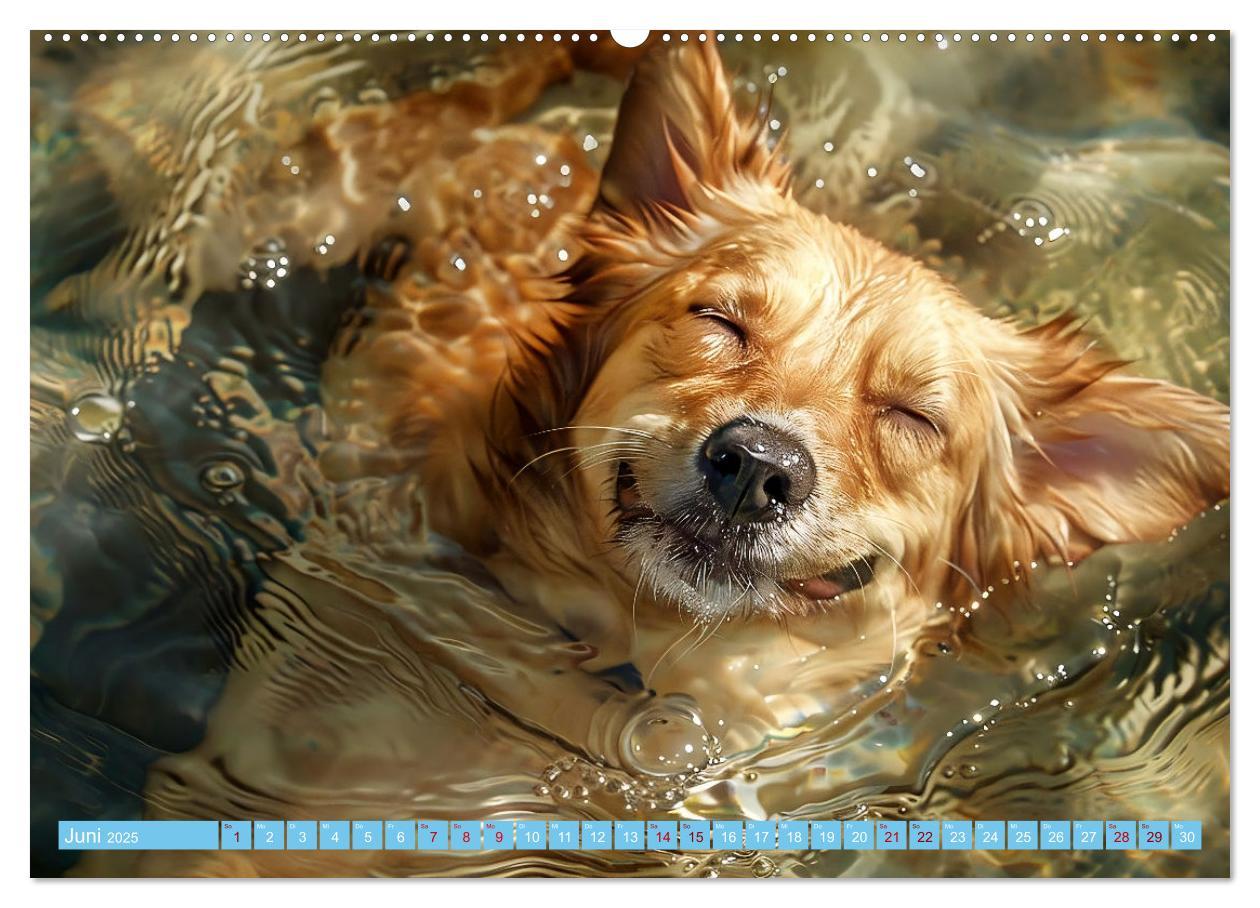 Bild: 9783457129241 | Hunde und Wasser (Wandkalender 2025 DIN A2 quer), CALVENDO...