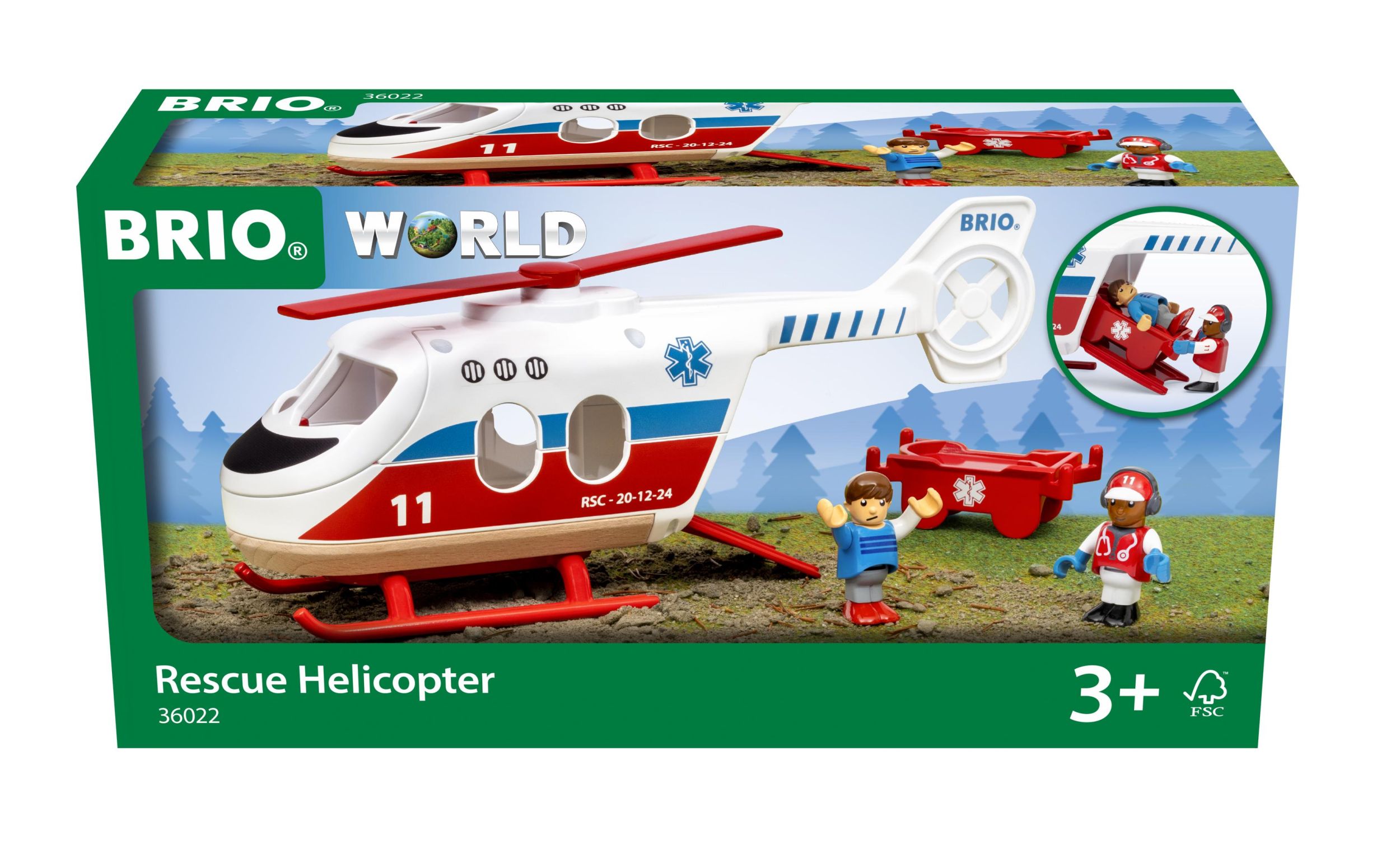 Cover: 7312350360226 | 36022 BRIO Rettungshubschrauber - Empfohlen für Kinder ab 3 Jahren