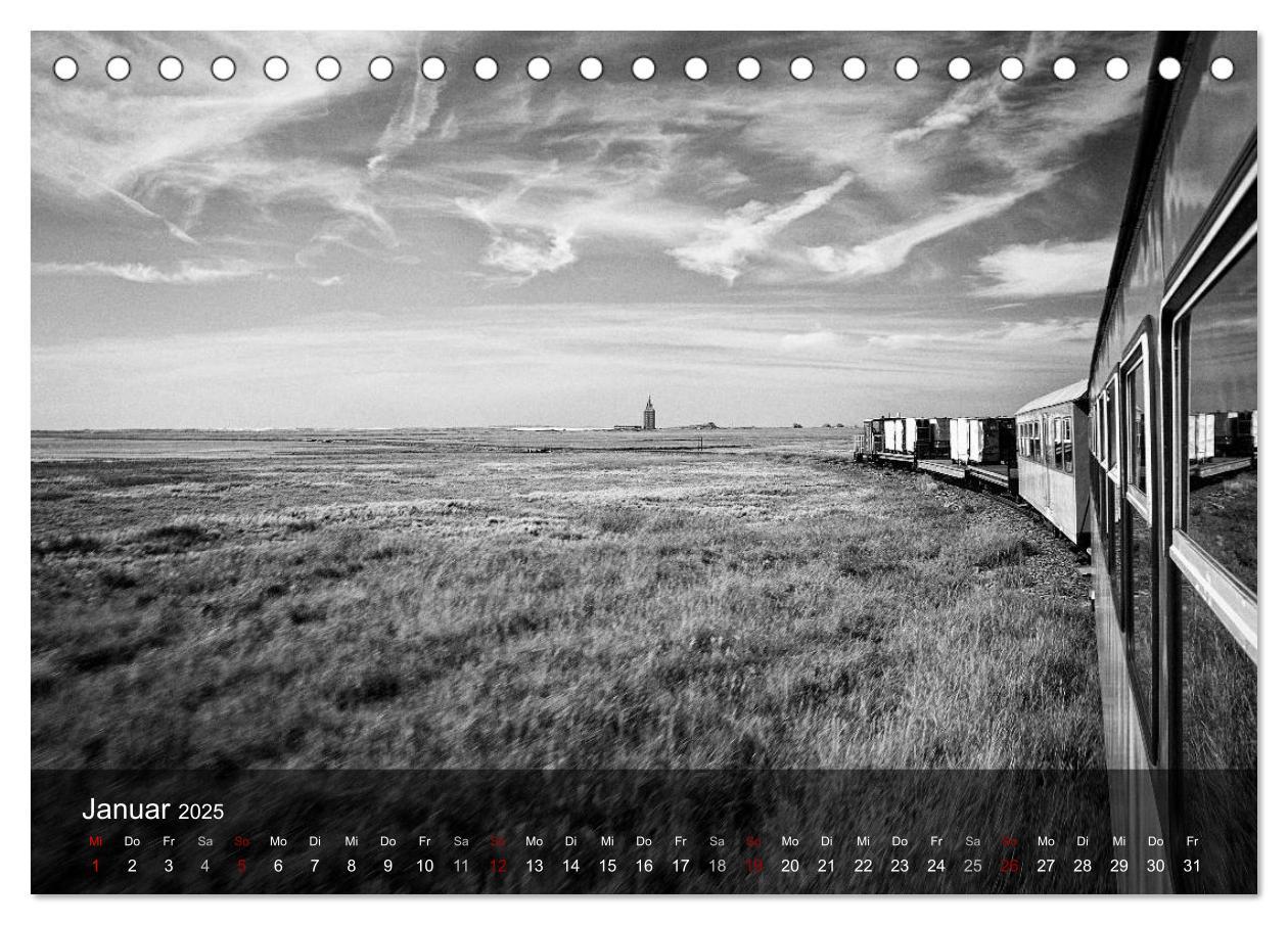 Bild: 9783435378319 | Wangerooge Noir (Tischkalender 2025 DIN A5 quer), CALVENDO...