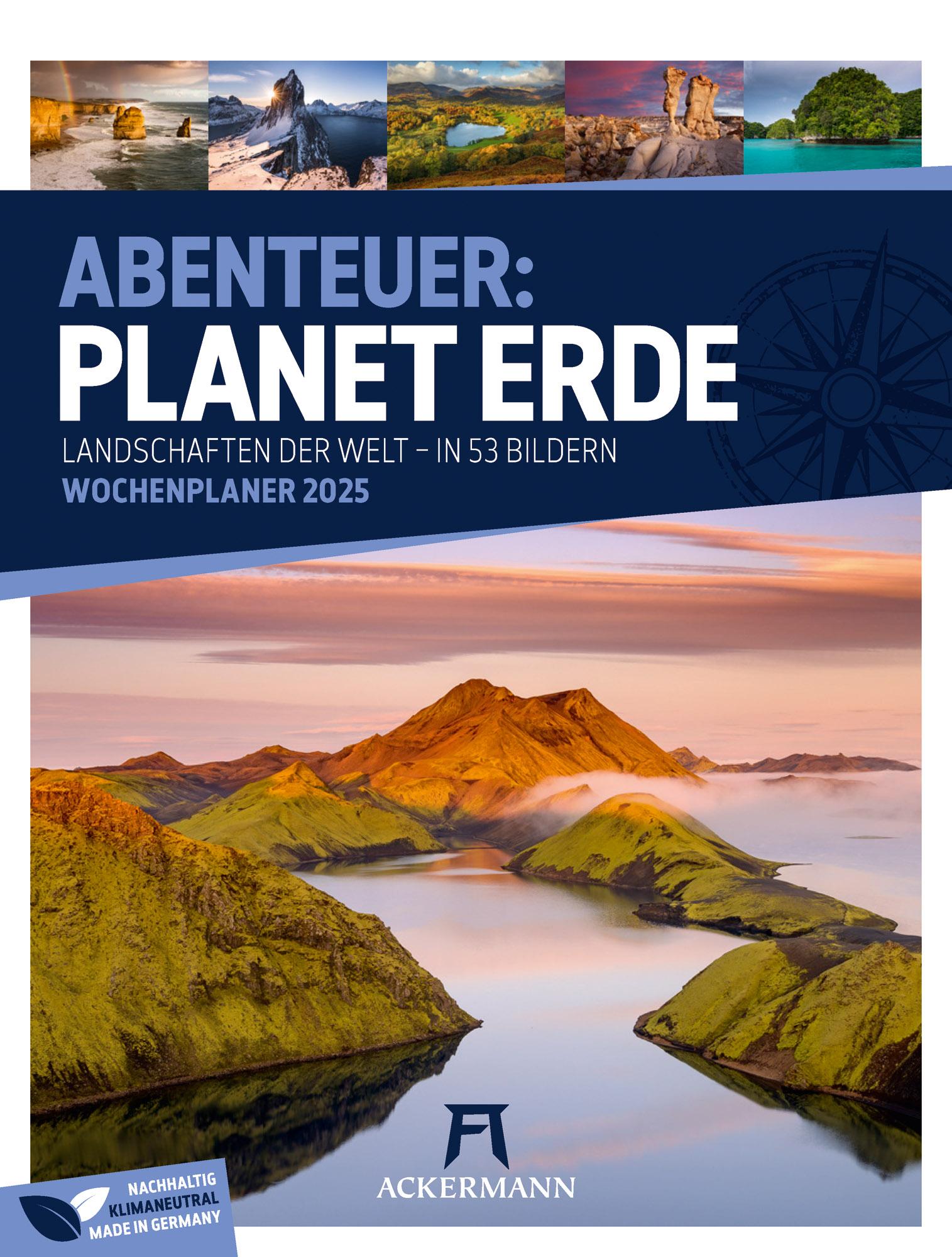 Cover: 9783838435008 | Abenteuer: Planet Erde 2025 | Ackermann Kunstverlag | Kalender | 56 S.