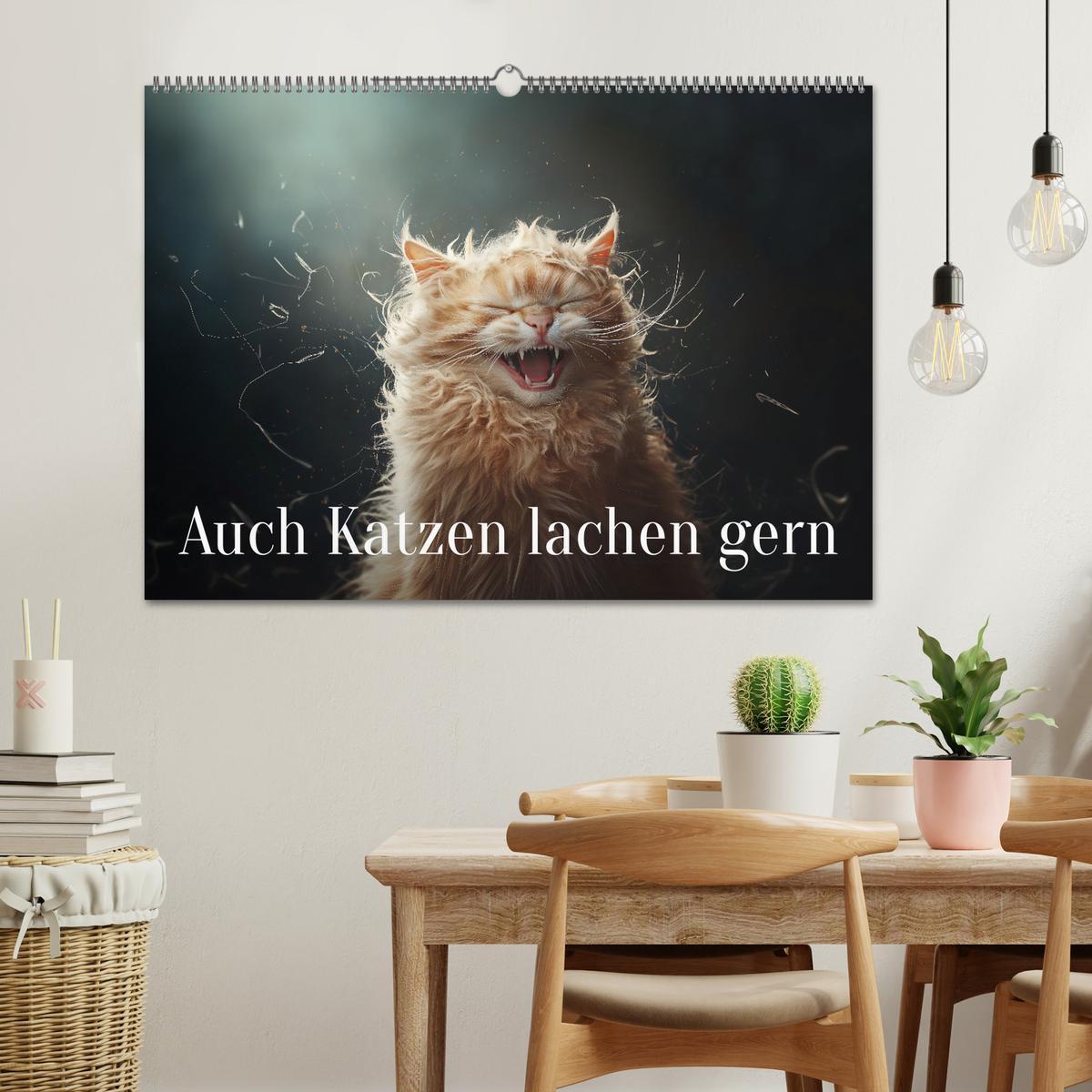 Bild: 9783457202036 | Auch Katzen lachen gern (Wandkalender 2025 DIN A2 quer), CALVENDO...