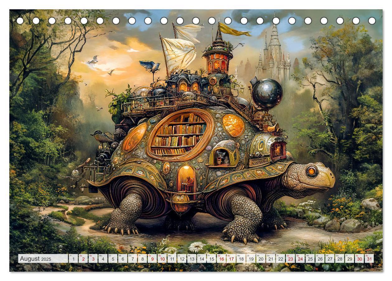 Bild: 9783457217924 | Magische Wesen im Zauberland - Fantasie-Tiere im Steampunk-Kalender...