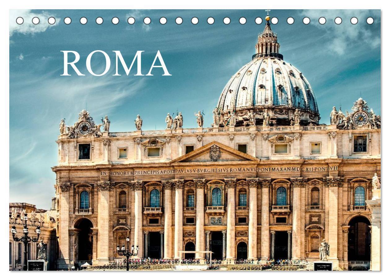 Cover: 9783435461974 | Roma (Tischkalender 2025 DIN A5 quer), CALVENDO Monatskalender | 2025