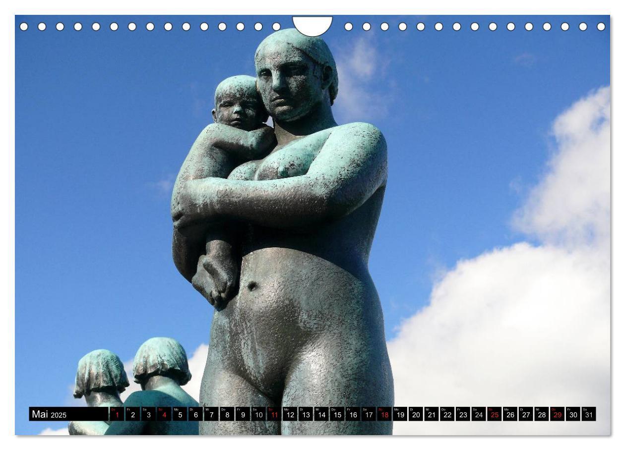 Bild: 9783435686216 | Vigeland Skulpturen Park Oslo (Wandkalender 2025 DIN A4 quer),...