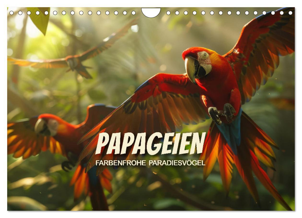 Cover: 9783383795046 | Papageien - Farbenfrohe Paradiesvögel (Wandkalender 2025 DIN A4...