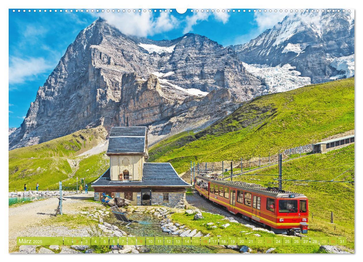 Bild: 9783457140505 | Im Zug durch Schweizer Berge (hochwertiger Premium Wandkalender...