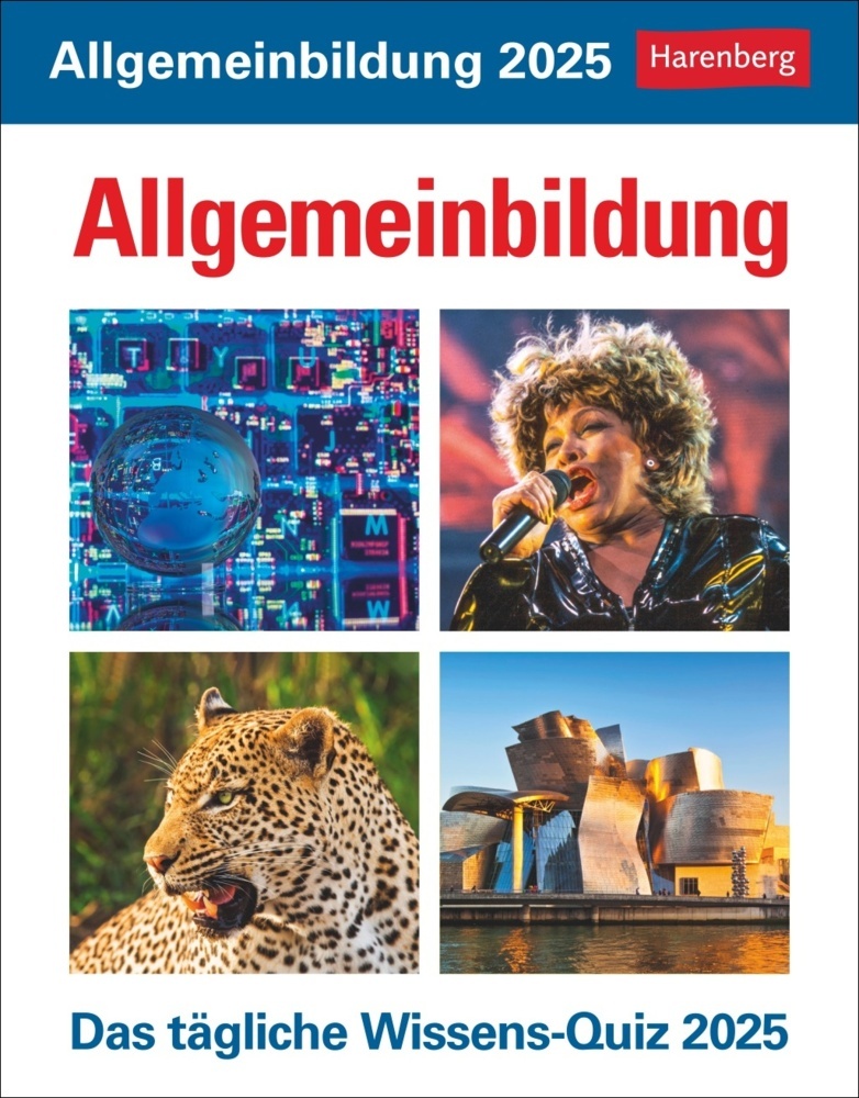 Cover: 9783840033261 | Allgemeinbildung Tagesabreißkalender 2025 - Das tägliche Wissens-Quiz