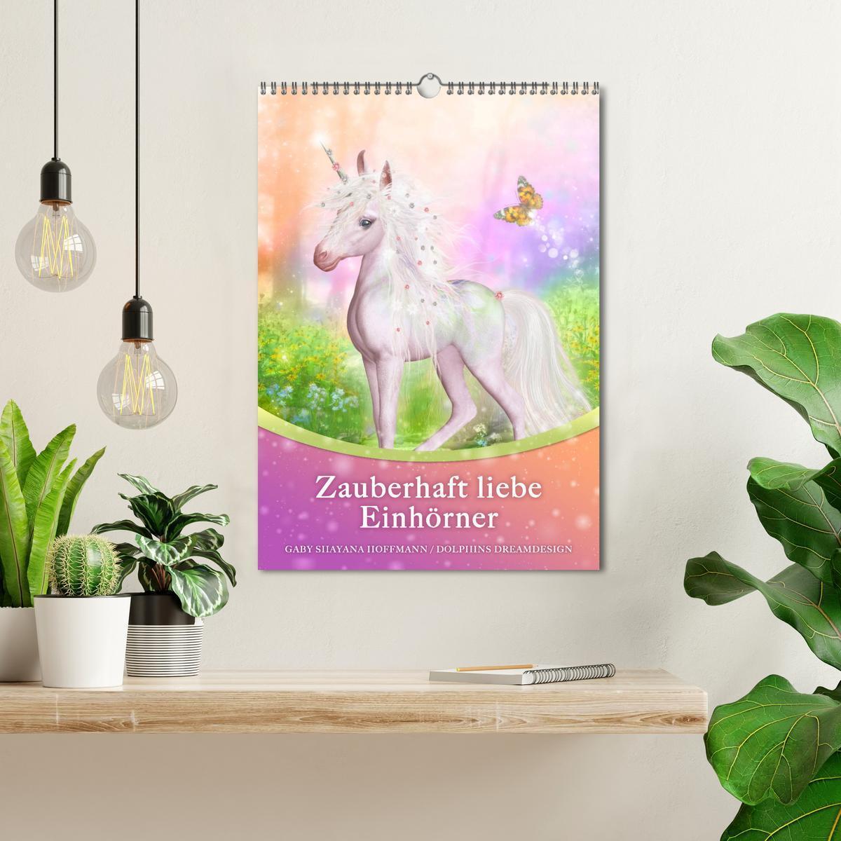 Bild: 9783435975402 | Zauberhaft liebe Einhörner - Kalender (Wandkalender 2025 DIN A3...