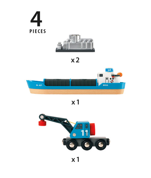 Bild: 7312350335347 | Containerschiff mit Kranwagen | BRIO® | Spiel | In Buntkarton | Spiel