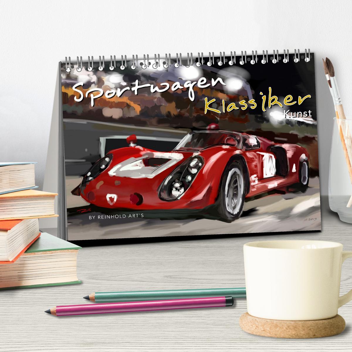 Bild: 9783435103461 | Sportwagen Klassiker Kunst (Tischkalender 2025 DIN A5 quer),...