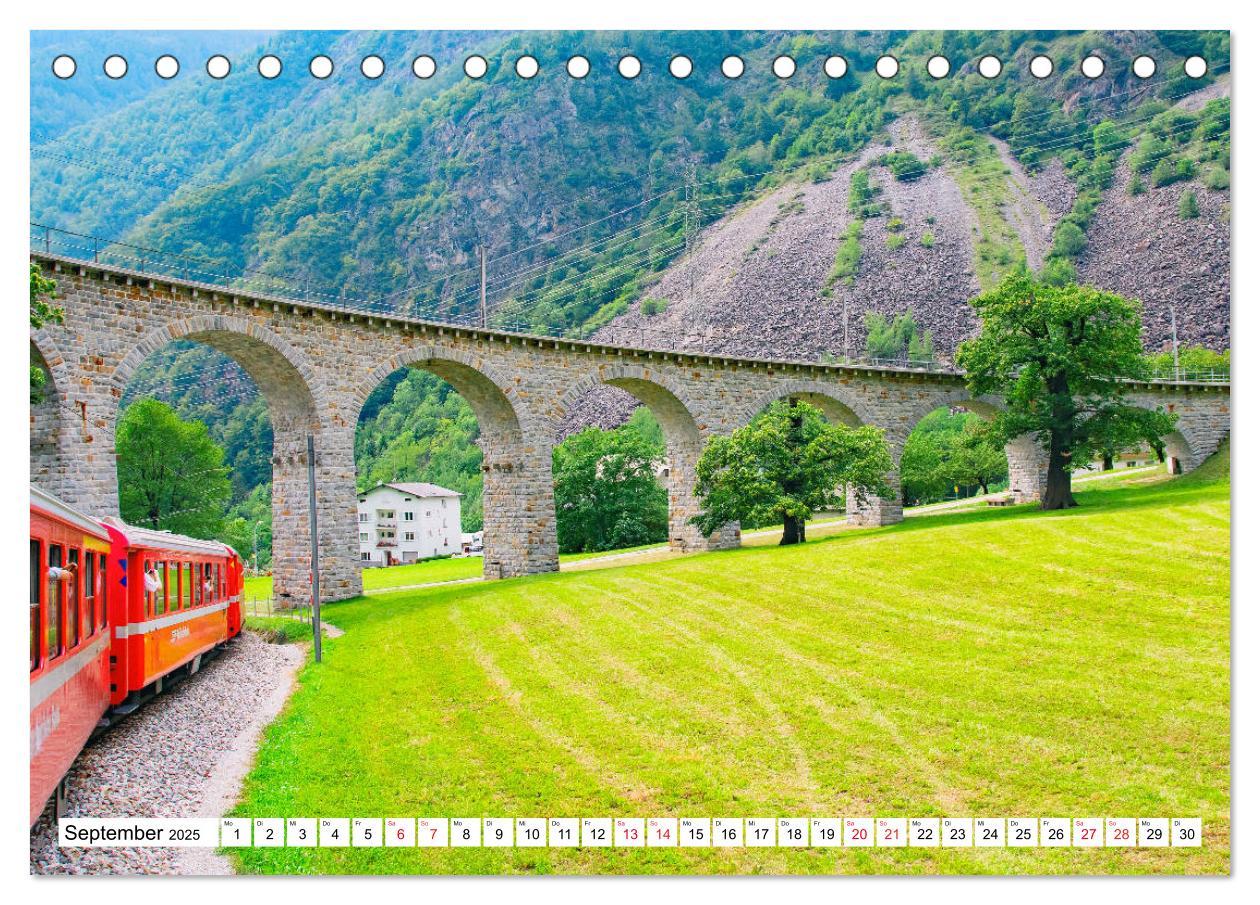 Bild: 9783435198726 | Rhätische Bahn - Fahrt durch die Bündner Alpen (Tischkalender 2025...