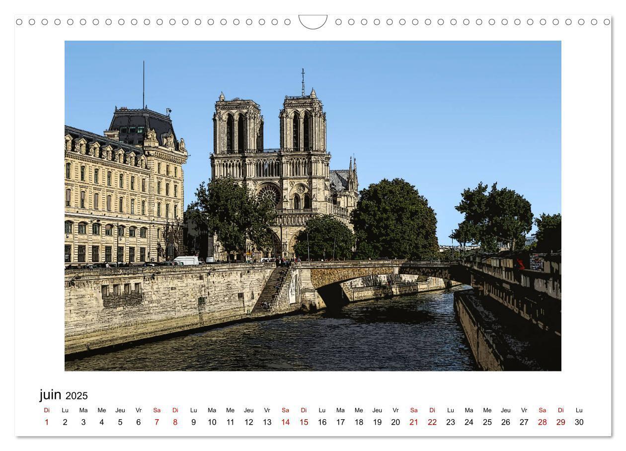 Bild: 9781325943852 | Notre-Dame de Paris en Cartoon (Calendrier mural 2025 DIN A3...