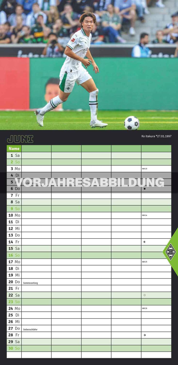 Bild: 4002725994387 | Borussia Mönchengladbach 2025 - Familien-Planer - Fan-Kalender -...