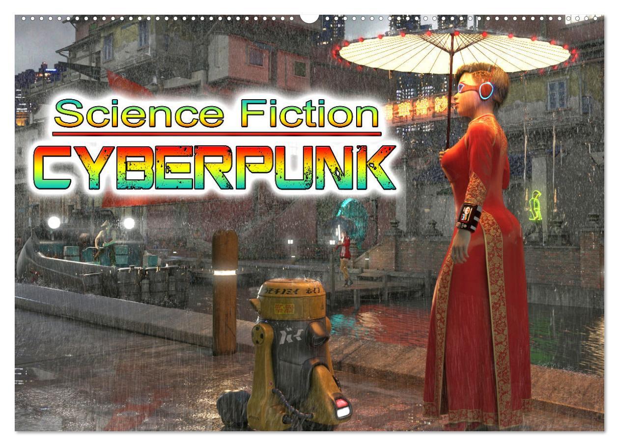 Cover: 9783435054770 | Science Fiction Cyberpunk (Wandkalender 2025 DIN A2 quer), CALVENDO...