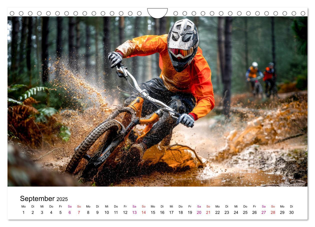 Bild: 9783457149843 | Mountainbike Erlebnisse (Wandkalender 2025 DIN A4 quer), CALVENDO...