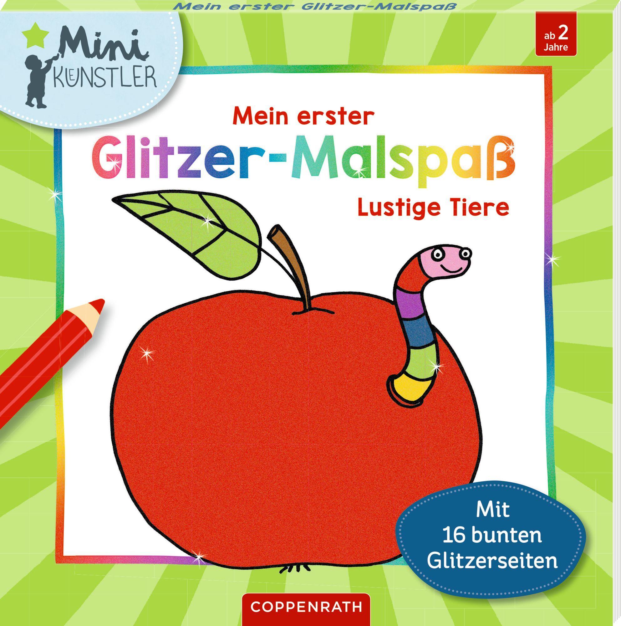 Cover: 9783649647751 | Mein erster Glitzer-Malspaß - Lustige Tiere | Lucie Göpfert | Buch