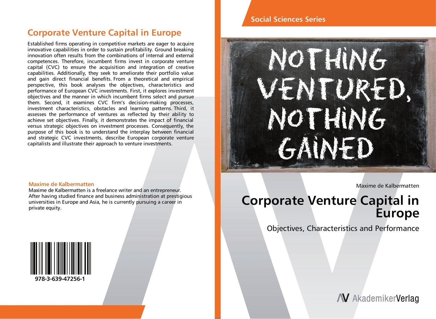 Cover: 9783639472561 | Corporate Venture Capital in Europe | Maxime de Kalbermatten | Buch