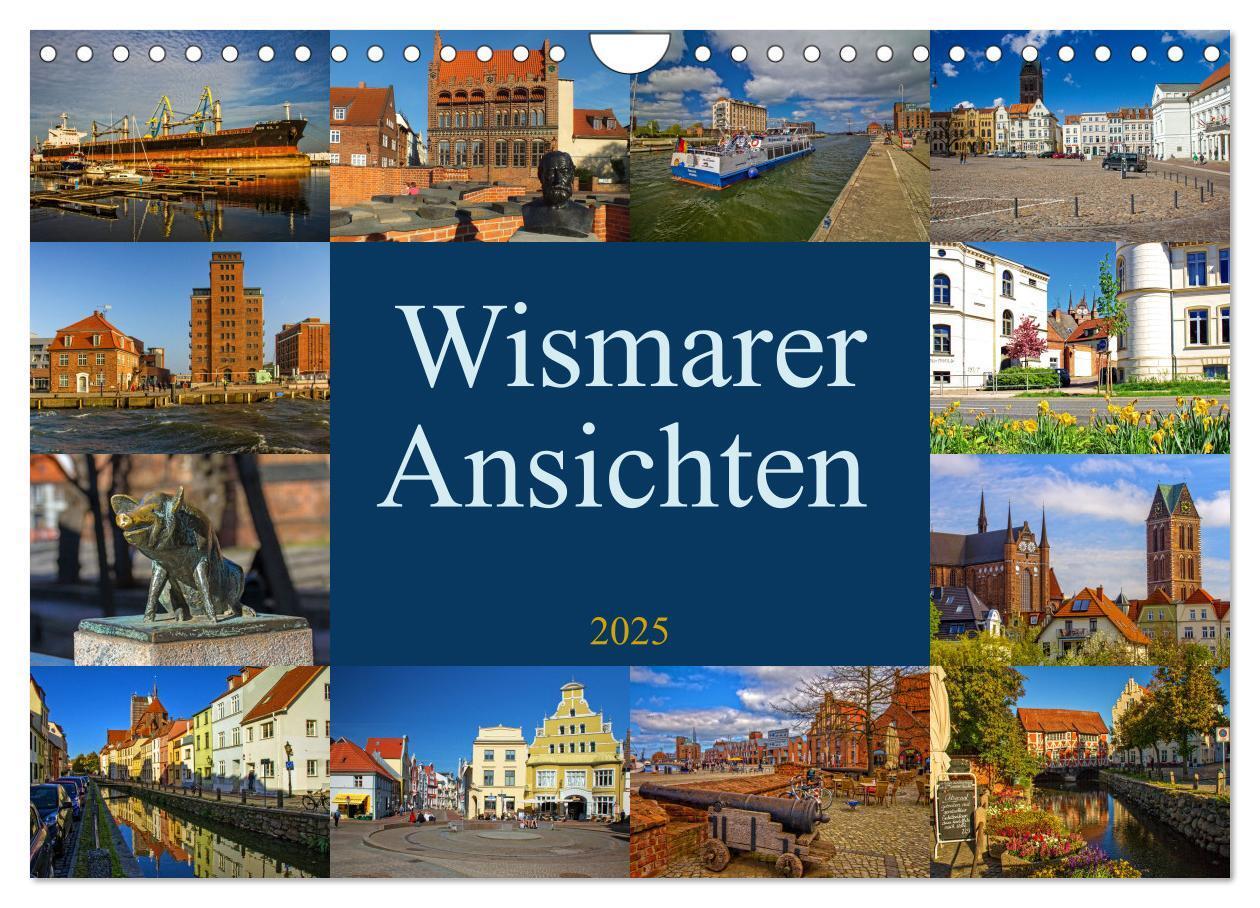 Cover: 9783435619467 | Wismarer Ansichten 2025 (Wandkalender 2025 DIN A4 quer), CALVENDO...