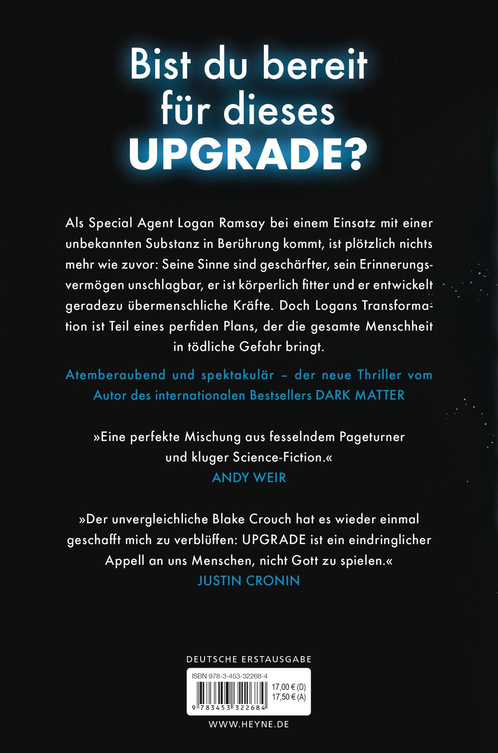 Bild: 9783453322684 | Upgrade | Roman | Blake Crouch | Taschenbuch | Deutsch | 2023 | Heyne